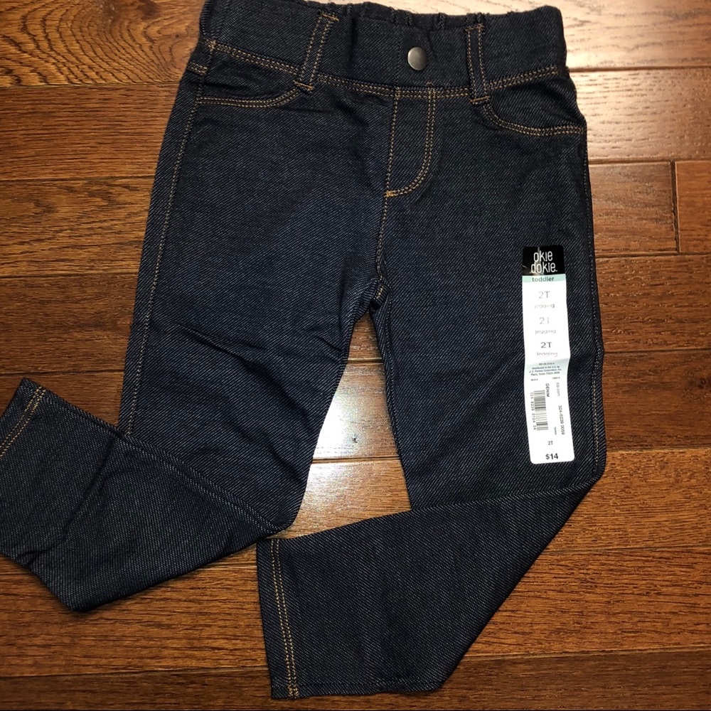 Girls jean jegging with stitch detail